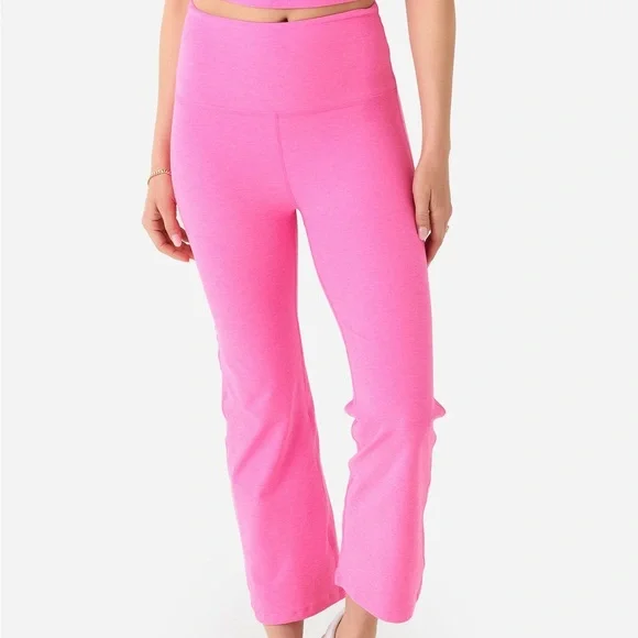 Beyond Yoga Spacedye Retro Cropped Pant in Pink Heather